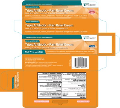 3326 Tk Bx Fd Triple Antibiotic Plus Pain Relief Cream 1oz R2 Fda